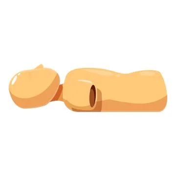Medical dummy lying down for first aid training Stock Illustration