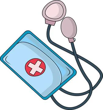 Medical Electronic Tonometer with microscope. Automatic blood. Stock Illustration