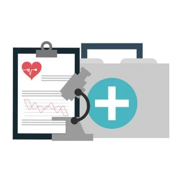 Medical elements and symbols Illustrazione stock
