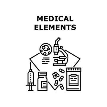 Medical elements icon vector illustration Illustrazione stock