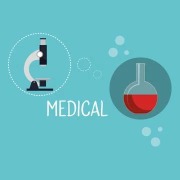 Medical elements set icons Stockillustratie