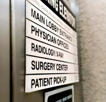 Medical elevator sign Fotos de archivo