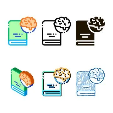 Medical encyclopedia biohacking icon variations vector Illustrazione stock