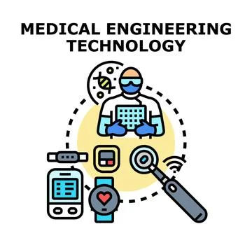 Medical engineering technology developing healthcare devices future Ilustración de archivo