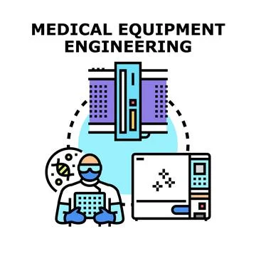 Medical equipment engineering developing innovative healthcare technology 库存插图