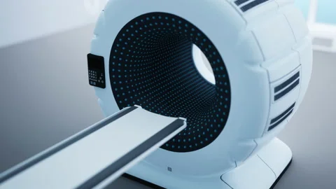 Medical equipment of future. 3D rendering of medical scanner. Stock Footage 138367020