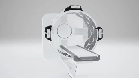 Medical equipment of future. 3D rendering of medical scanner. Stock Footage 138367034