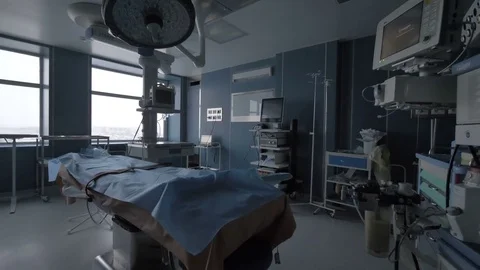 Medical equipment in hospital surgery. Stock Footage