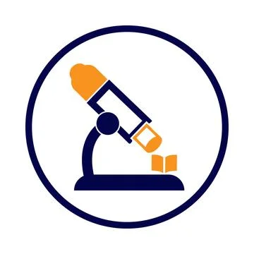 Medical equipment, microscope, magnifier, microscope magnifier icon Stock Illustration