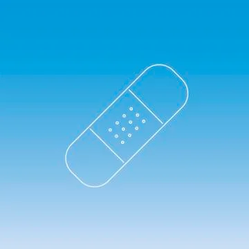 Medical equipment patch thin icon Ilustración de archivo