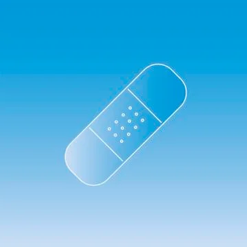 Medical equipment patch thin icon Stock Illustration