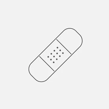 Medical equipment patch thin icon Ilustración de archivo