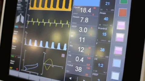Medical equipment that shows lung function 库存影片 83162186