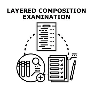 Medical examination process with laboratory testing and results Stock Illustration