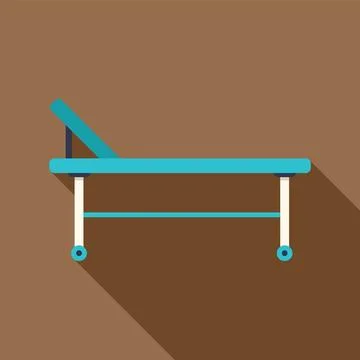 Medical examination table standing in doctor's office or hospital Stock Illustration