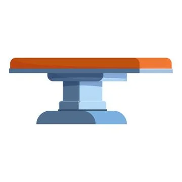 Medical examination table standing in empty doctor's office Stock Illustration