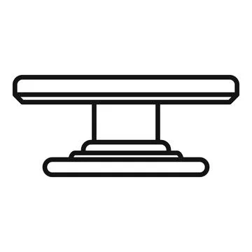 Medical examination table standing in empty hospital room Stock Illustration