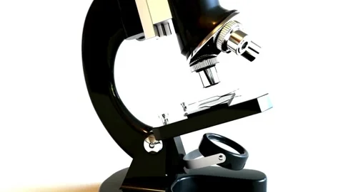 A medical examines the tissue sample under a microscope to identify the virus. Stock Footage 336582617