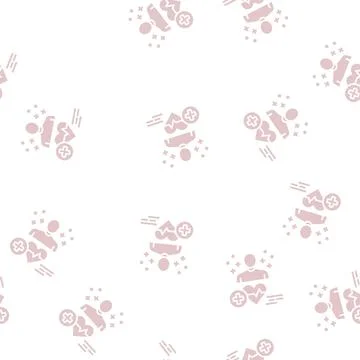 Medical expert glyph seamless pattern Illustrazione stock