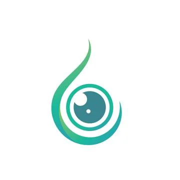 Medical eye drop icon vector concept design template Stock Illustration