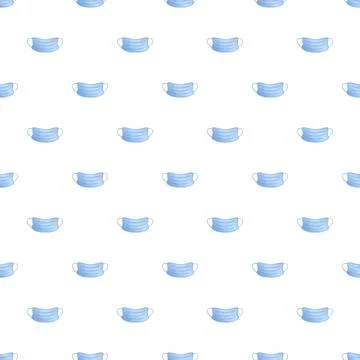 Medical face mask protective pattern preventing virus spread Stock Illustration