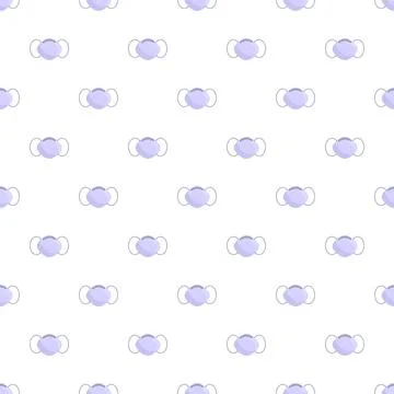 Medical face mask repeating seamless pattern background Stock Illustration