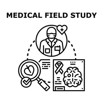 Medical field study analyzing human health and disease research Stock Illustration
