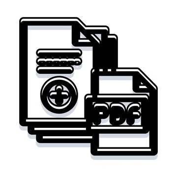 Medical file converting to digital pdf document Stock Illustration