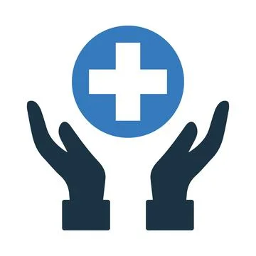 Medical , first aid, box, plus, hand, first aid kit, first aid kits on hand.. Stock Illustration
