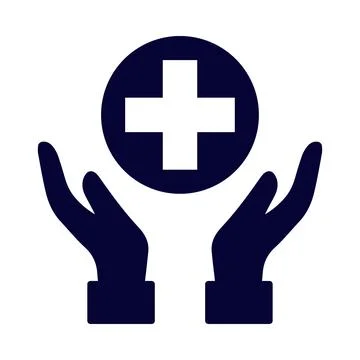 Medical , first aid, box, plus, hand, first aid kit, first aid kits on hand.. Stock Illustration