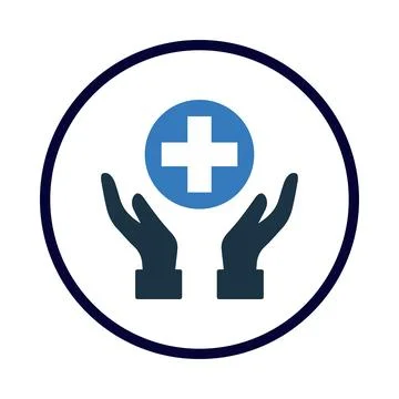 Medical , first aid, box, plus, hand, first aid kit, first aid kits on hand.. Stock Illustration