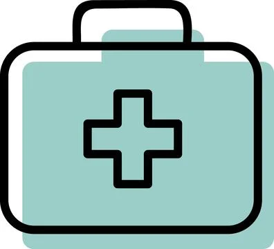 Medical first aid kit box icon Stock Illustration