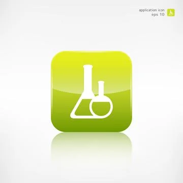 Medical flack icon. Application button. Illustrazione stock