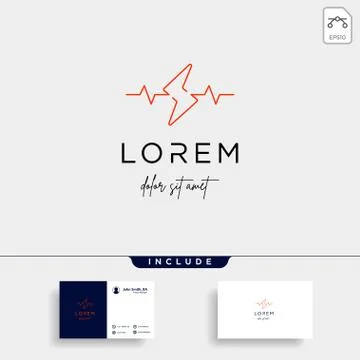 Medical flash logo vector design icon isolated Stock Illustration
