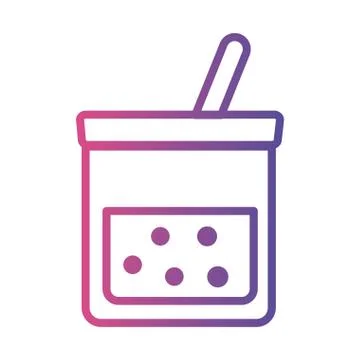 Medical flask test laboratory linear gradient style icon Illustrazione stock