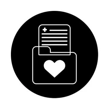 Medical folder documents isolated icon Illustrazione stock