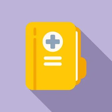 Medical folder icon flat vector. Test lab イラスト素材