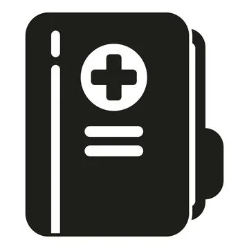 Medical folder icon simple vector. Test lab Stock Illustration