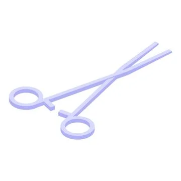 Medical forceps holding tissue during surgical operation Stock Illustration