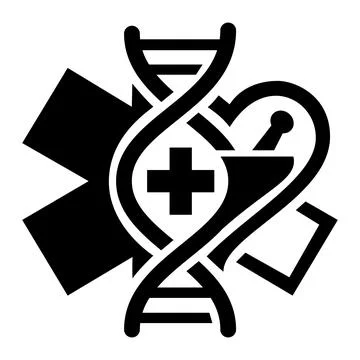 Medical Genetics Pharmacy Vector Logo Stock Illustration
