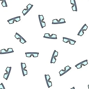 Medical glasses frame vector seamless pattern Stock Illustration