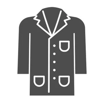 Medical gown solid icon, science and medicine concept, laboratory uniform sign Stockillustratie