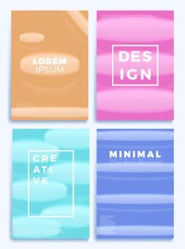 Medical Gradient waves stock vector illustration four cover design. Design te Stock Illustration