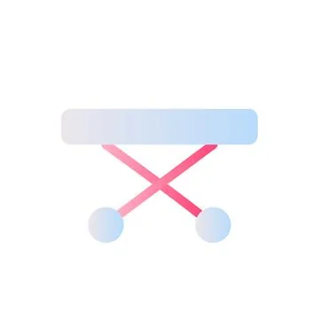 Medical gurney flat gradient two-color ui icon イラスト素材