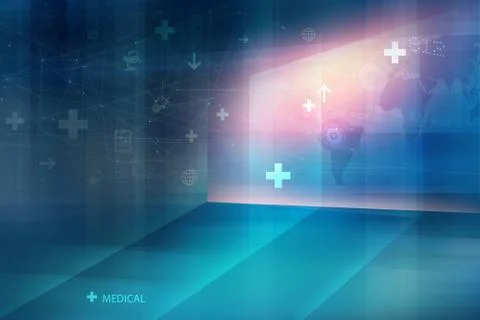 Medical health global connectivity background concept series Stock Illustration