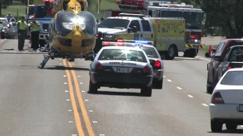 Medical helicopter highway 71 Video stock 10572453