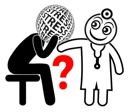 Medical help for depression Stock-Illustration