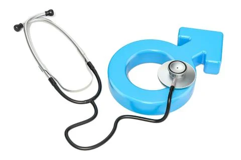 Medical help for men concept. 3D rendering Stock Illustration