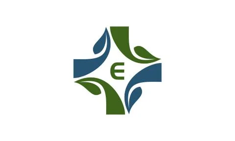 Medical Herbal Initial E Stock Illustration