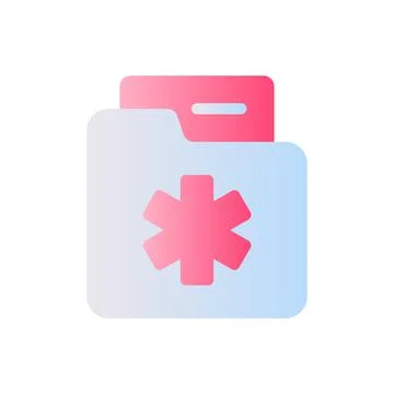 Medical history flat gradient two-color ui icon Stock Illustration